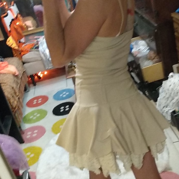 Kitty Bustier Front Zip ruffle Lace Skater Dress - Picture 7 of 12